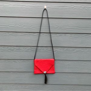 Cripple Creek Creations Red Leather Bag with Turquoise Made in USA